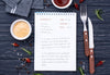 Restaurant Menu Concept Mock-Up Psd