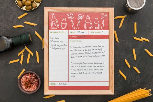 Restaurant Menu Concept Mock-Up Psd