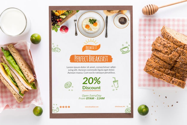 Restaurant Menu Concept Mock-Up Psd