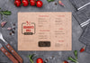 Restaurant Menu Concept Mock-Up Psd