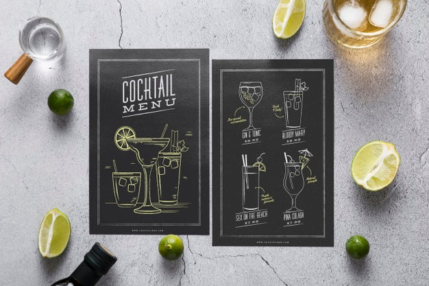 Restaurant Menu Concept Mock-Up Psd