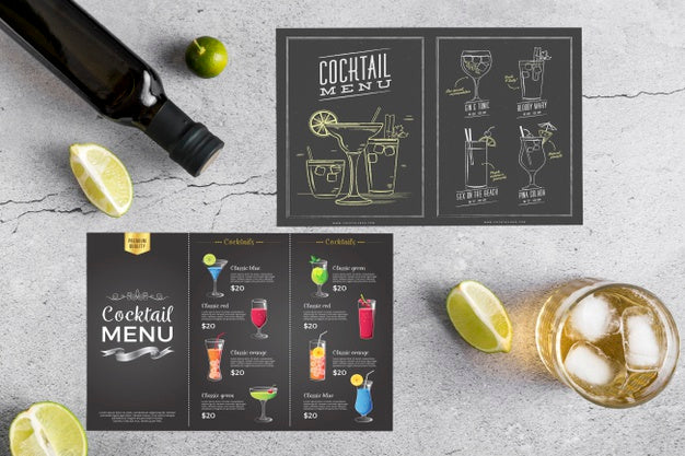 Restaurant Menu Concept Mock-Up Psd