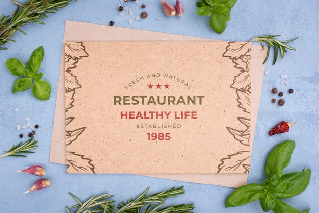 Restaurant Menu Concept Mock-Up Psd