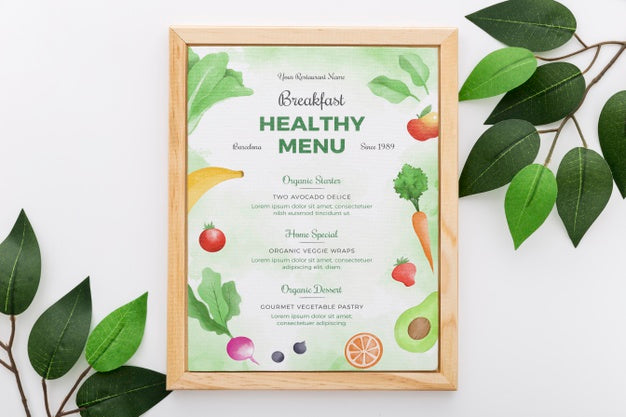 Restaurant Menu Concept Mock-Up Psd