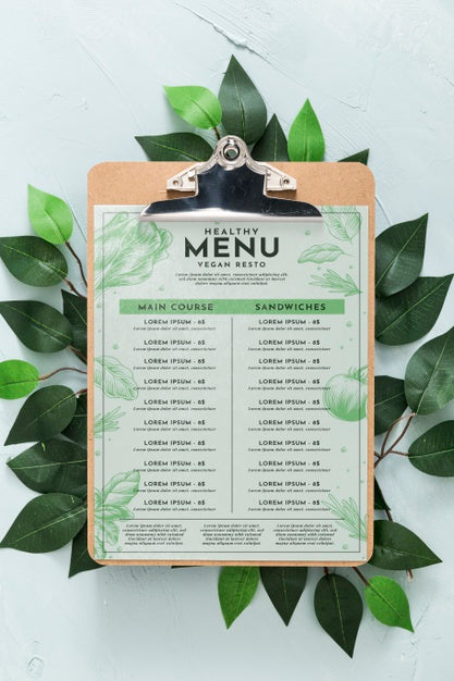 Restaurant Menu Concept Mock-Up Psd