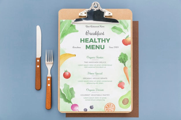 Restaurant Menu Concept Mockup Psd