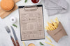 Restaurant Menu Concept Mockup Psd