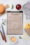 Restaurant Menu Concept Mockup Psd