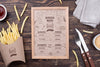 Restaurant Menu Concept Mockup Psd