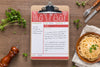 Restaurant Menu Concept Mockup Psd