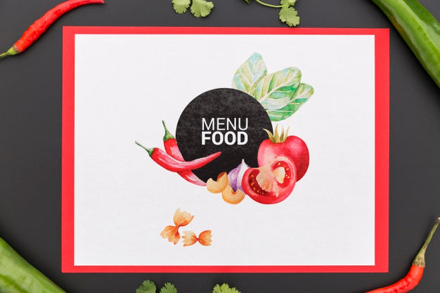 Restaurant Menu Concept Mockup Psd