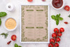 Restaurant Menu Concept Mockup Psd