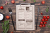 Restaurant Menu Concept Mockup Psd