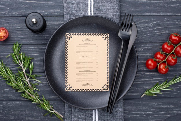 Restaurant Menu Concept Mockup Psd