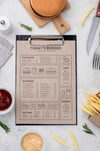 Restaurant Menu Concept Mockup Psd