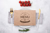Restaurant Menu Concept Mockup Psd