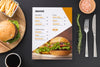 Restaurant Menu Concept Mockup Psd