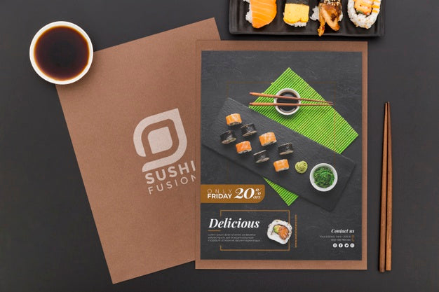 Restaurant Menu Concept Mockup Psd