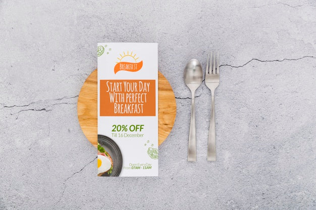 Restaurant Menu Concept Mockup Psd