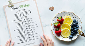 Restaurant Menu / Flyer Mockup Psd