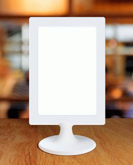 Restaurant Menu Frame On Table Mockup