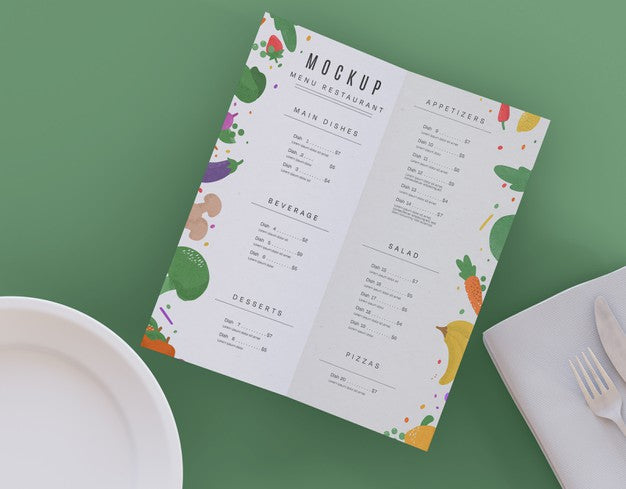 Restaurant Menu Mockup Psd