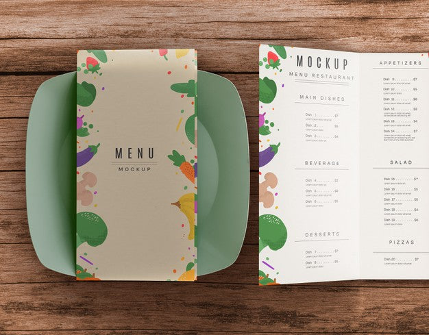 Restaurant Menu Mockup Psd