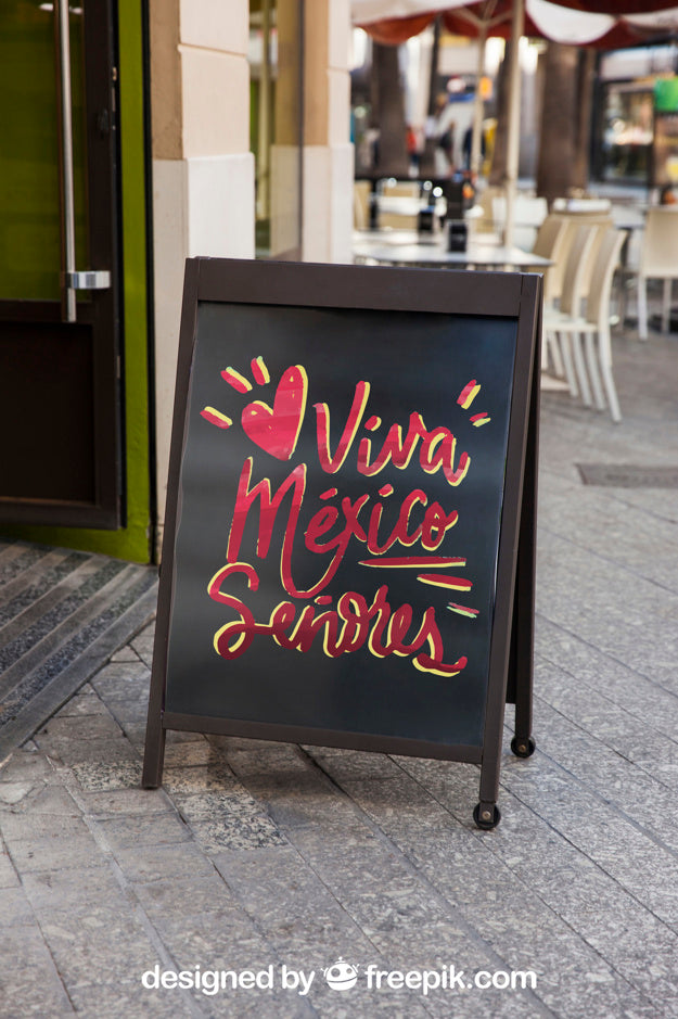 Restaurant Sign Mockup Psd