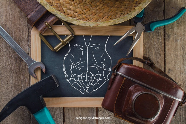 Retro Father'S Day Composition Psd