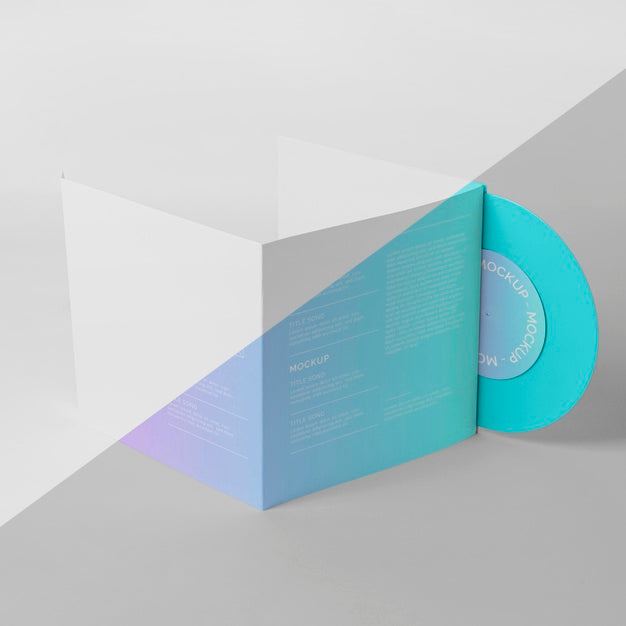 Retro Mock-Up Vinyl Disk Abstract Packaging Psd