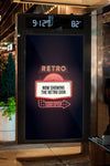 Retro Sign Mock-Up In Neon Psd
