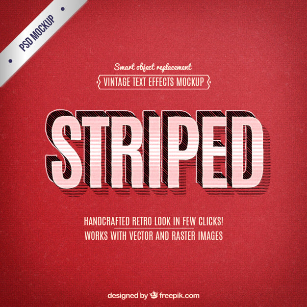 Retro Text Effects Psd