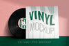 Retro Vinyl Record Cover Mockup Psd