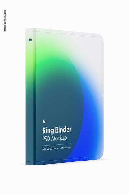 Ring Binder Mockup, Left View Psd