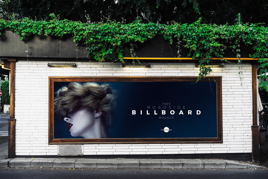 Roadside Advertisement Billboard Mockup Psd 2018
