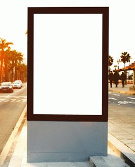 Roadside Vertical Billboard Mockup
