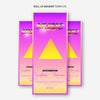 Roll Up Banner Template For 80S Music Festival Psd