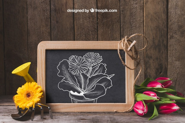 Romantic Floral Presentation Concept Psd