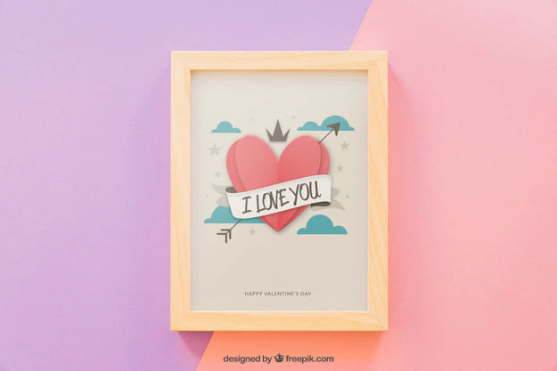 Romantic Frame Mock Up Psd