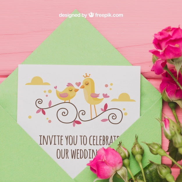 Romantic Wedding Concept Psd