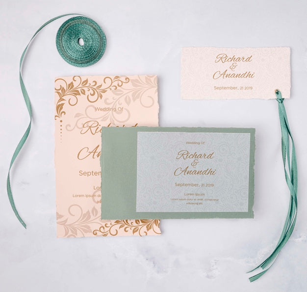 Romantic Wedding Invitation Concept Psd