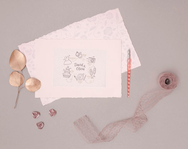Romantic Wedding Invitation Psd