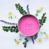 Round Box Mockup With Floral Decoration Psd