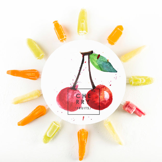 Round Card Mockup With Tropical Summer Concept Psd