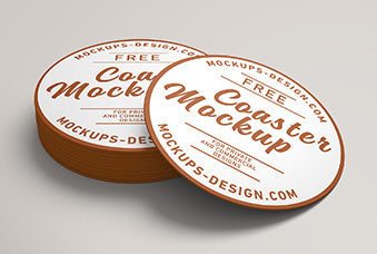 Round Coaster Mockup