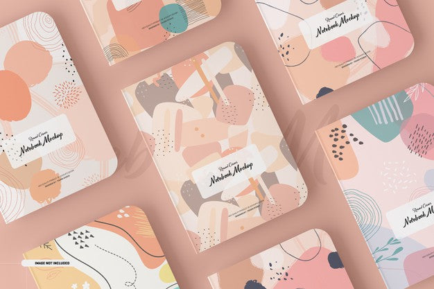 Round Corner Notebook Mockup Psd