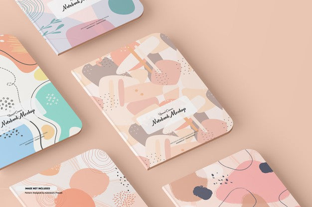 Round Corner Notebook Mockup Psd