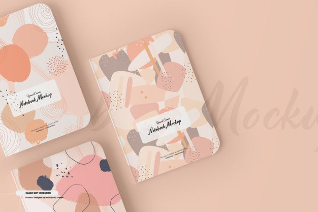 Round Corner Notebook Mockup Psd
