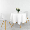 Round Dining Table Mockup With A White Cloth And Modern Chairs Psd