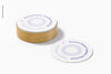 Round Paper Coasters With Box Mockup Psd